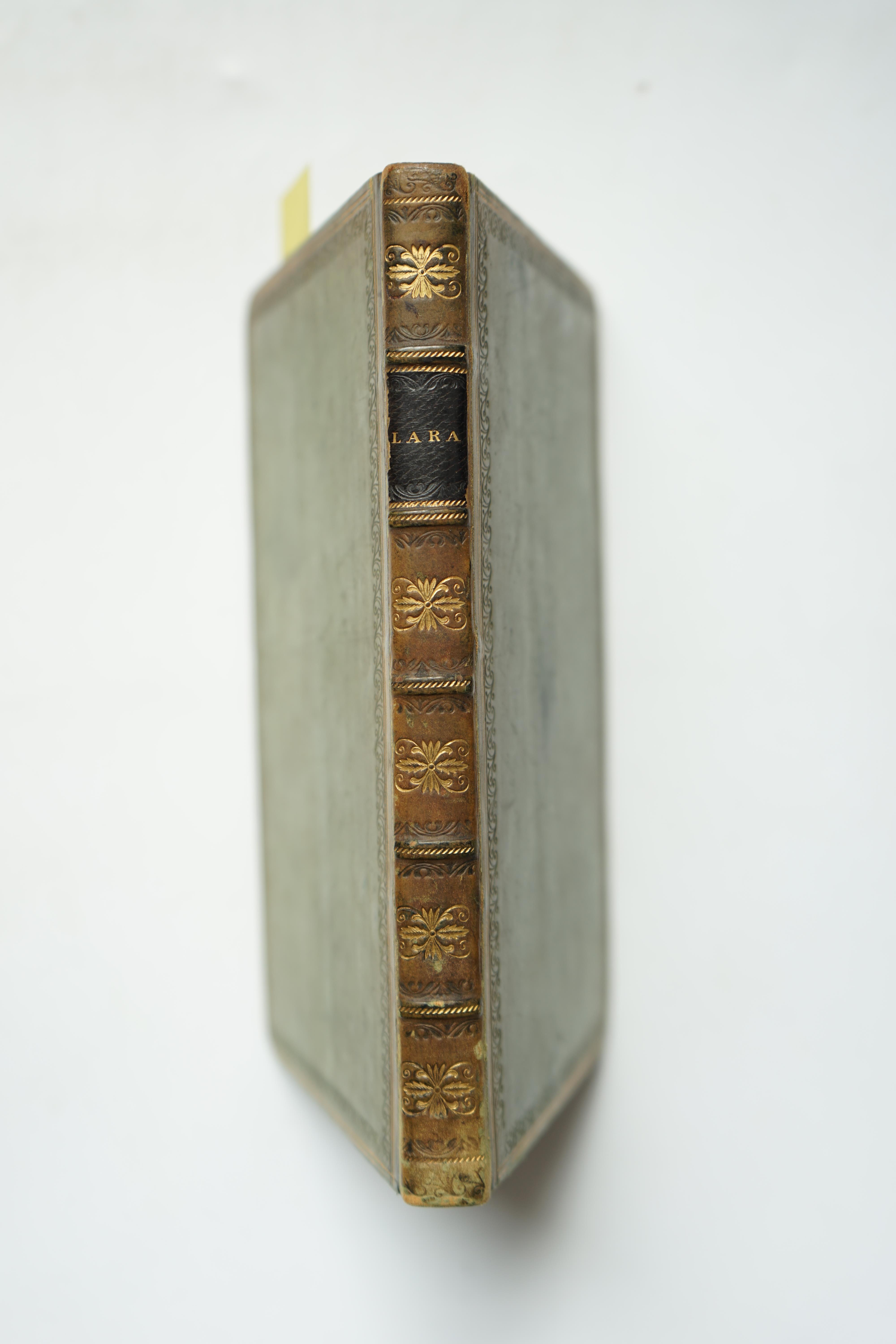 Byron, George Gordon Noel, Lord - Lara, a Tale; Jacqueline, a Tale, 1st edition, 12mo, calf, lacks half title and advertisements, John Murray, 1814.